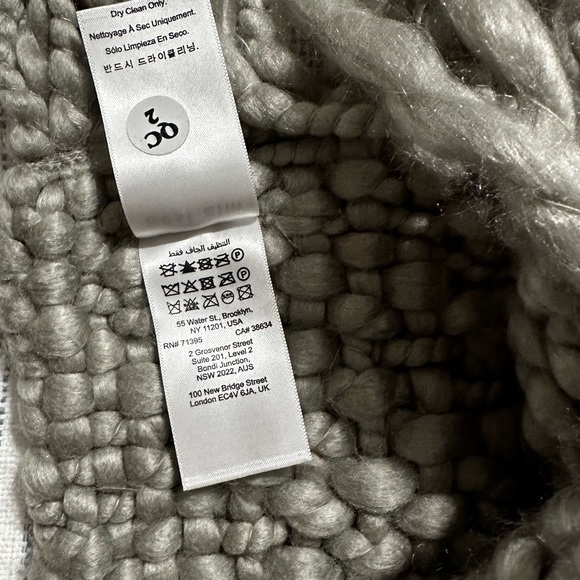 West Elm Gray Basketweave Throw - Picture 2 of 3